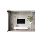 Regulus Beyaz Mdf 3 Kapaklı Ahşap Ayaklı 180 Cm Modern Tv Ünitesi
