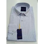Rehalli Erkek Slim Fit Puantiyeli Gömlek BGL-ST00803 - Mavi