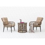 Rehome Capri Swing Pisa Tekli Rattan Bahçe Balkon Oturma Grubu Açık Kahve 703