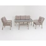 Rehome Fusion Üçlü Rattan Bahçe Oturma Grubu 3+1+1+Sehpa