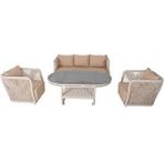 ReHome Psine | Üçlü Rattan Bahçe Oturma Grubu | 3+1+1+Sehpalı Bahçe Takımı