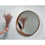 Rehome Yuvarlak Ahşap Çerçeveli Dekoratif Ayna - No:259 (70 cm Çap)