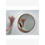 Rehome Yuvarlak Ahşap Çerçeveli Dekoratif Ayna - No:259 (70 cm)