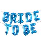 REIANS Bride to Be Afiş Mektupları Balon Paketi Nişan Partisi Süslemeleri 40 cm Folyo Mylar Malzeme Kiti Bekarlığa Veda Kutlamaları veya Gelin Partisi için (Mavi)