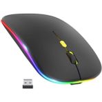 Reidan Şarjlı Kablosuz Rgb Mouse - Siyah