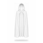 ReilaCos Beyaz Kapüşonlu Cadı Pelerini 120 Cm - Çocuk Ve Yetişkin Için Halloween Kostüm Ve Parti Aksesuarı