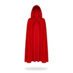 ReilaCos Kırmızı Kapüşonlu Cadı Pelerini 120 Cm - Çocuk Ve Yetişkin Için Halloween Kostüm Ve Parti Aksesuarı