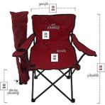 Rejisör Teleskobik Katlanır Kamp Sandalyesi - 6456 Ecorce Tube Marron - Polyester