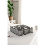 Rek Home 10 bölmeli dolap çekmece ıçi akordiyon tipi katlanır çamaşır düzenleyici organizer - Gri - 3'lü