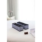 Rek Home 10 bölmeli dolap çekmece ıçi akordiyon tipi katlanır çamaşır düzenleyici organizer - Lacivert - 2'li