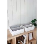 Rek Home 2'li 3 Bölmeli Çocuk Odası Dolap Çekmece Içi Çamaşır Çorap Düzenleyici Petek Akordiyon Organizer - Beyaz