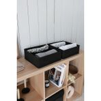 Rek Home 2'li 3 Bölmeli Çocuk Odası Dolap Çekmece Içi Çamaşır Çorap Düzenleyici Petek Akordiyon Organizer - Siyah