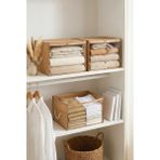 Rek Home 3 Adet Pencereli Küçük Boy Baza Altı, Valiz Düzenleyici Çeyizlik Bohça Hurcu / 30X22X18 - Bej