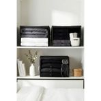Rek Home 3 Adet Pencereli Küçük Boy Baza Altı, Valiz Düzenleyici Çeyizlik Bohça Hurcu / 30X22X18 - Siyah