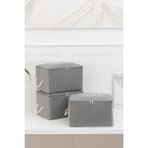 Rek Home 3'lü Küçük Boy Baza Altı, Valiz Düzenleyici Hurç / 30X22X18 - Gri