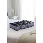 Rek Home 3'lü set dolap çekmece ıçi akordiyon tipi katlanır çamaşır düzenleyici organizer - Lacivert