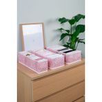 Rek Home 3'lü set dolap çekmece ıçi akordiyon tipi katlanır çamaşır düzenleyici organizer - Pudra