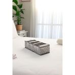 Rek Home 8 bölmeli dolap çekmece ıçi akordiyon tipi katlanır çamaşır düzenleyici organizer - Gri - 1'li