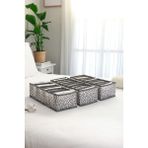 Rek Home 8 bölmeli dolap çekmece ıçi akordiyon tipi katlanır çamaşır düzenleyici organizer - Gri - 3'lü