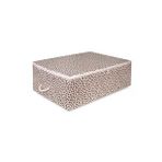 Rek Home Büyük Boy 62x46x22 cm Gri Yaprak Baskılı Baza Altı Yastık Yorgan Kazak Hurç