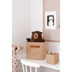 Rek Home Jüt dolap ıçi çamaşır oyuncak düzenleyici katlanır saklama kutusu organizer 28x28x28 - Bej