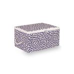 Rek Home Küçük Boy 30x22x18 cm Lacivert Yaprak Baskılı Baza Altı Valiz Düzenleyici Hurç