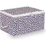 Rek Home Küçük Boy Yaprak Baskılı Hurç 30 x 22 x 18 cm - Lacivert