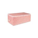 Rek Home Orta Boy 52x28x21 cm Pudra Yaprak Baskılı Baza Altı Kazak Pike Battaniye Giysi Kıyafet Hurç