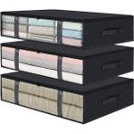 Rek Home Pencereli Baza Altı Hurç / 60 x 45 x 15 cm - 3 Adet - Siyah