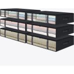 Rek Home Pencereli Baza Altı Hurç / 60 x 45 x 15 cm - 6'lı - Siyah