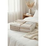 Rek Home Pencereli Baza Altı Yastık Yorgan Kazak Hurcu / 60X45X15 - Beyaz