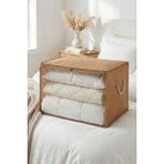 Rek Home Pencereli Büyük Boy Yastık Yorgan Kazak Hurcu / 60X40X40 - Bej
