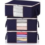 Rek Home Pencereli Giysi Kıyafet Hurcu / 52 x 28 x 21 cm - 3 Adet - Lacivert