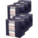 Rek Home Pencereli Kazak Hurcu / 50 x 50 x 36 cm - 6'lı - Lacivert