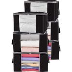 Rek Home Pencereli Yastık Yorgan Hurcu / 75 x 40 x 40 cm - 6'lı - Siyah