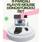 Rekabetçi Mobil Oyun Aksesuarı | Klavye + Mouse + Hızlı Dönüştürücü KAYALI27-Y74YIU-KYL