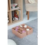 REKHOME 2'li Bej 8 Bölmeli Çocuk Odası Dolap Çekmece İçi Çamaşır Çorap Düzenleyici Petek Akordiyon Organizer