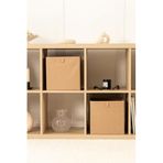 REKHOME 2'li Bej Dolap İçi Çamaşır Oyuncak Düzenleyici Katlanır Kapaksız Saklama Kutusu Organizer / 28x28x28