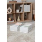 REKHOME 2'li Set Beyaz 7 Bölmeli Dolap Çekmece İçi Akordiyon Tipi Katlanır Çamaşır Düzenleyici Organizer