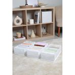 REKHOME 3'lü Set Beyaz 7 Bölmeli Dolap Çekmece İçi Akordiyon Tipi Katlanır Çamaşır Düzenleyici Organizer