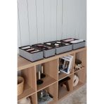 REKHOME 4'lü Kapitone Gri Çocuk Odası Dolap Çekmece İçi Çorap Düzenleyici Petek Akordiyon Organizer