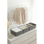 REKHOME 6'lı Çekmece Dolap İçi Düzenleyici Saklama Kutusu Organizer Set Gri