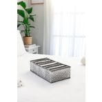 REKHOME 7 Bölmeli Yaprak Gri Dolap Çekmece İçi Akordiyon Tipi Katlanır Çamaşır Düzenleyici Organizer