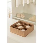 REKHOME Balıksırtı Bej Çocuk Odası Dolap Çekmece Içi Çamaşır Çorap Düzenleyici Petek Akordiyon Organizer