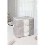 Rekhome Pencereli Yaprak Gri Desenli Yastık Yorgan Kazak Hurcu / 50X50X36