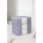 Rekhome Pencereli Yaprak Lacivert Desenli Yastık Yorgan Kazak Hurcu / 50X50X36