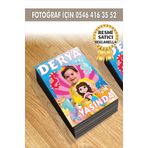 reklamatolye Kişiye Özel Resimli Doğum Günü Magneti Deniz Kızı Temalı 7x5 Cm 10 Adet
