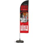 ReklamEdiyoruz Döner Kırmızı Temalı Tek Yelken Bayrak V1 1ADET