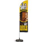 ReklamEdiyoruz Döner Sarı Temalı Tek Yelken Bayrak 2 Sarı