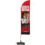 ReklamEdiyoruz Döner Temalı Yelken Bayrak V2